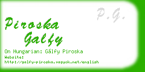 piroska galfy business card