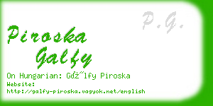 piroska galfy business card